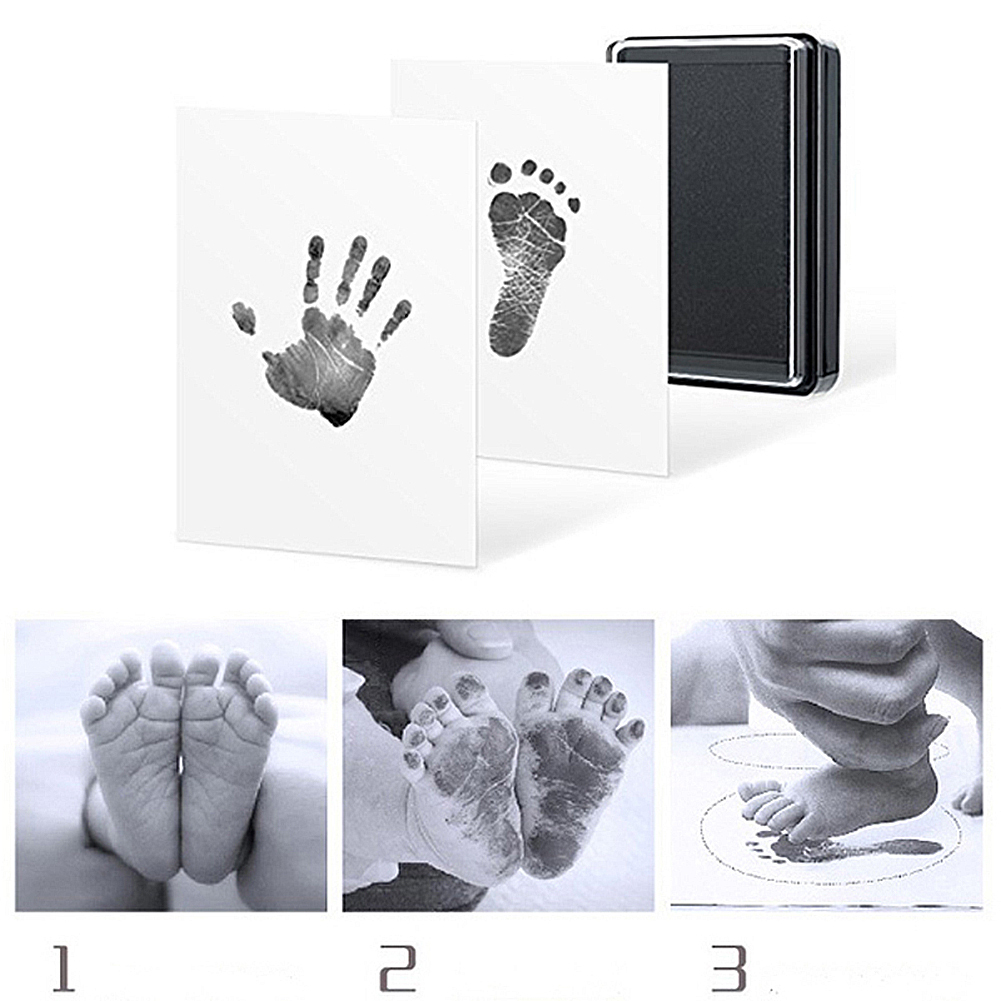 Footprint Ink Kit - Environmental-friendly Baby Care Non-Toxic Handprint Footprint
