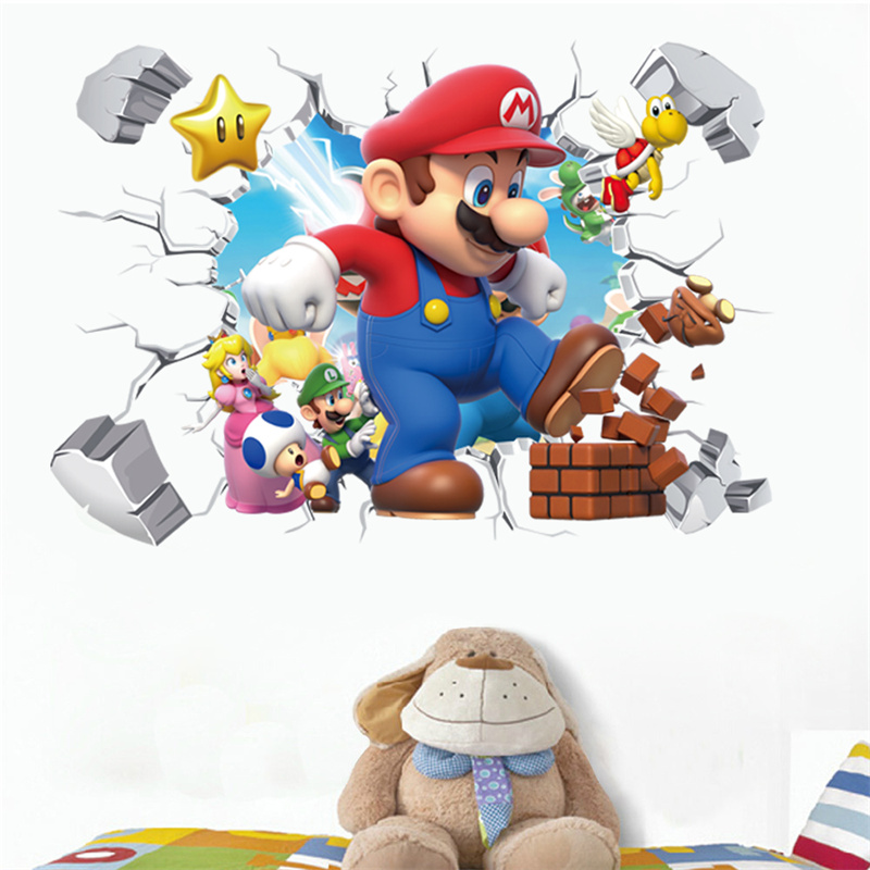Baby Nursery Diy - 3D Cartoon Anime Game Characters Wall