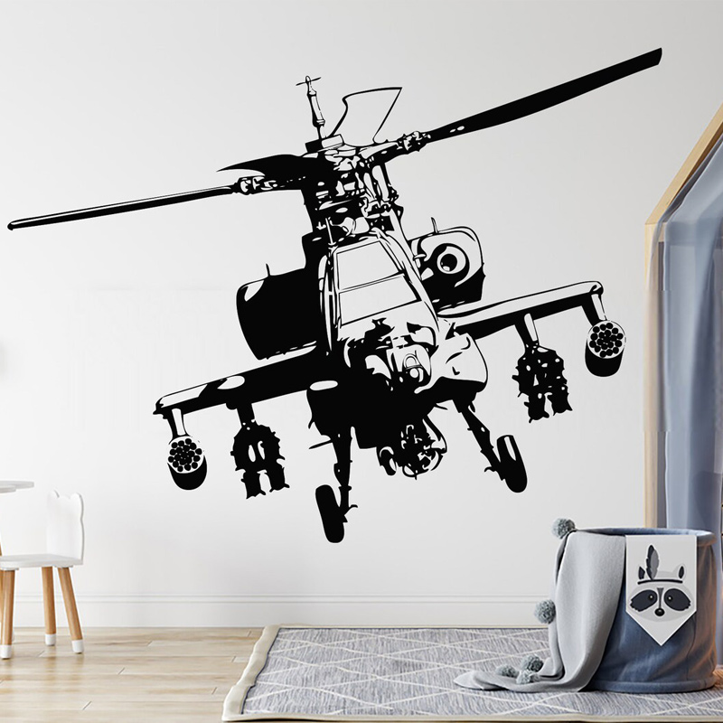 Baby Nursery Wallpaper - Helicopter Military Wall Decal Hero Soldier