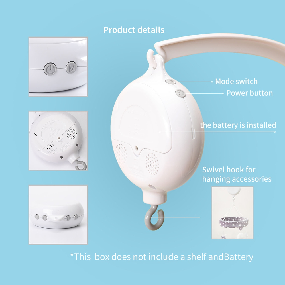 Baby Nursery Music - Crib Bell Rotary Music Box with