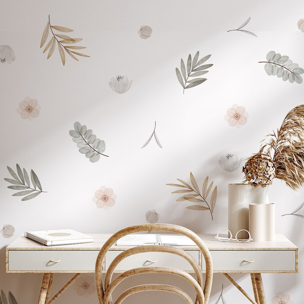 Baby Nursery Diy - Boho Leaves Botanical DIY Wall Decals