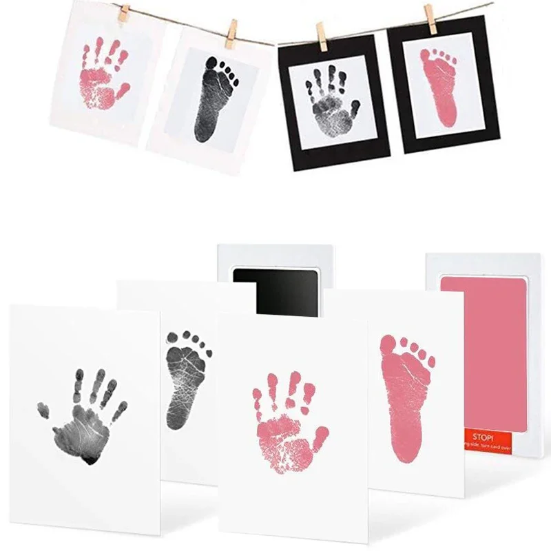 Footprint Ink Kit - Safe Non-toxic Baby Footprints Handprint No
