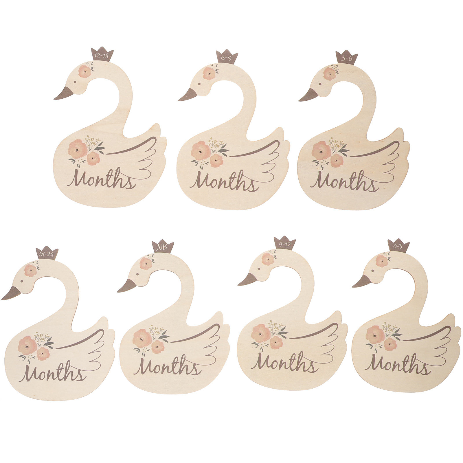 7Pcs Swan Baby Clothes Size Di - огляд і ціна Baby Nursery Organizer