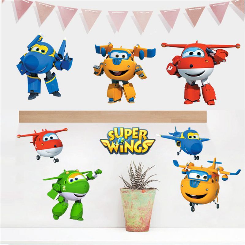 Hot Cartoon Super Wings Deform - огляд і ціна Baby Nursery Wallpaper