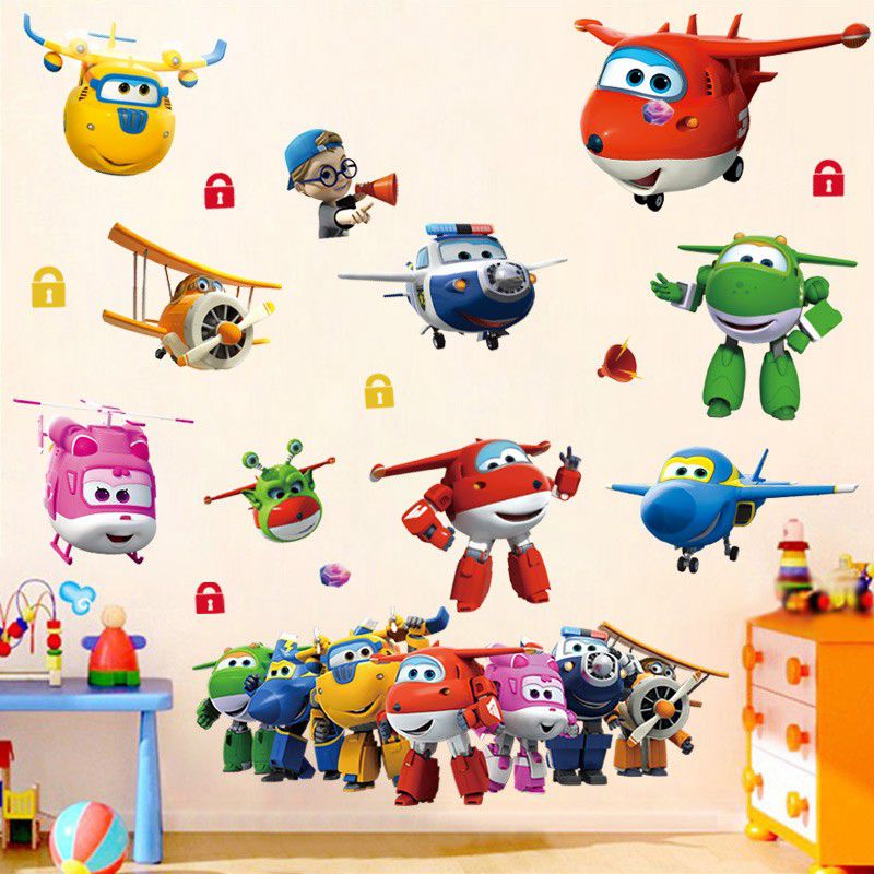 Hot Cartoon Super Wings Deform - огляд і ціна Baby Nursery Wallpaper