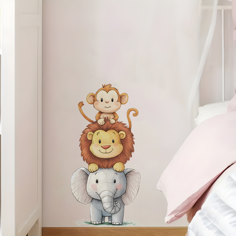 Cute Forest Animals Wall Stick - огляд і ціна Baby Nursery Wallpaper