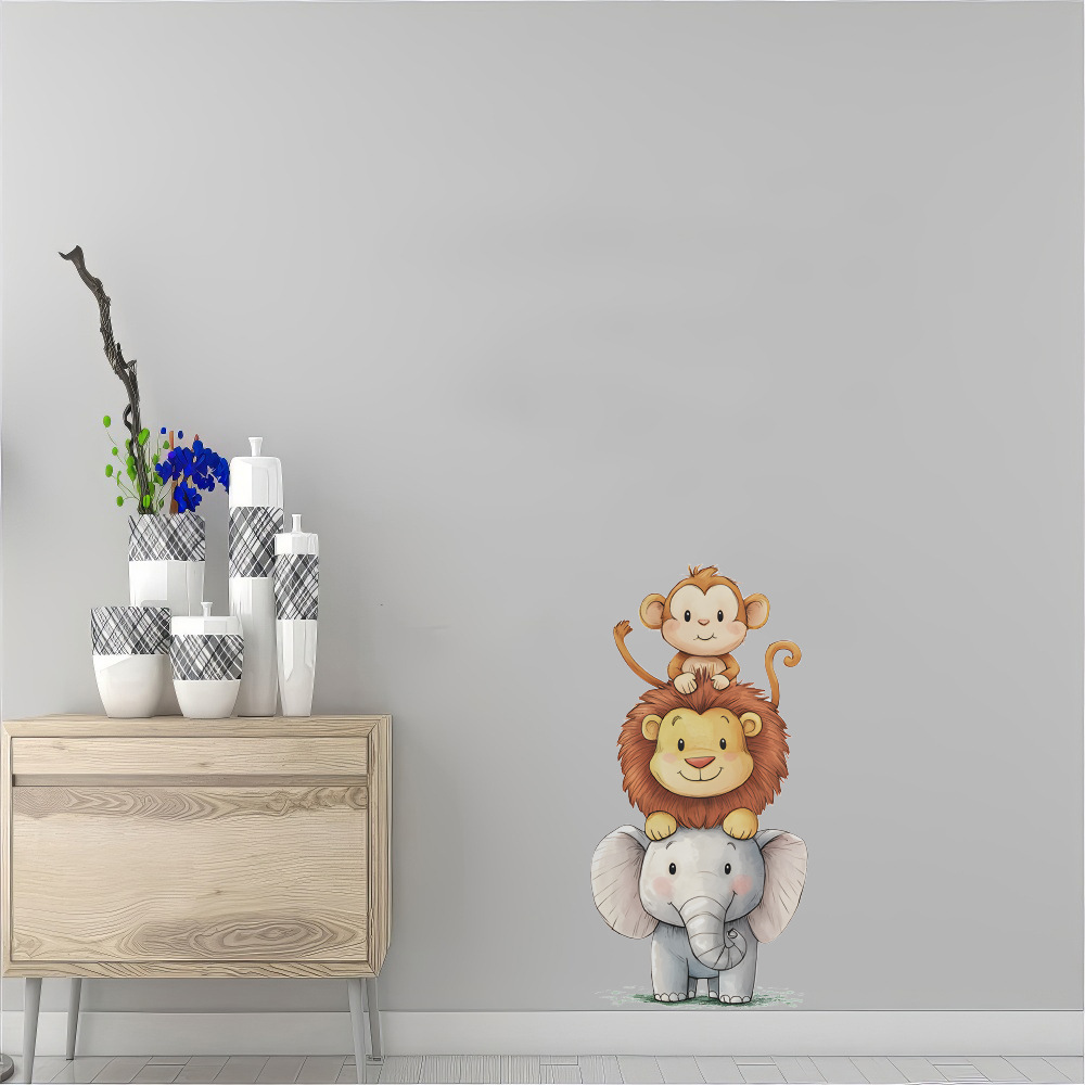 Cute Forest Animals Wall Stick - огляд і ціна Baby Nursery Wallpaper
