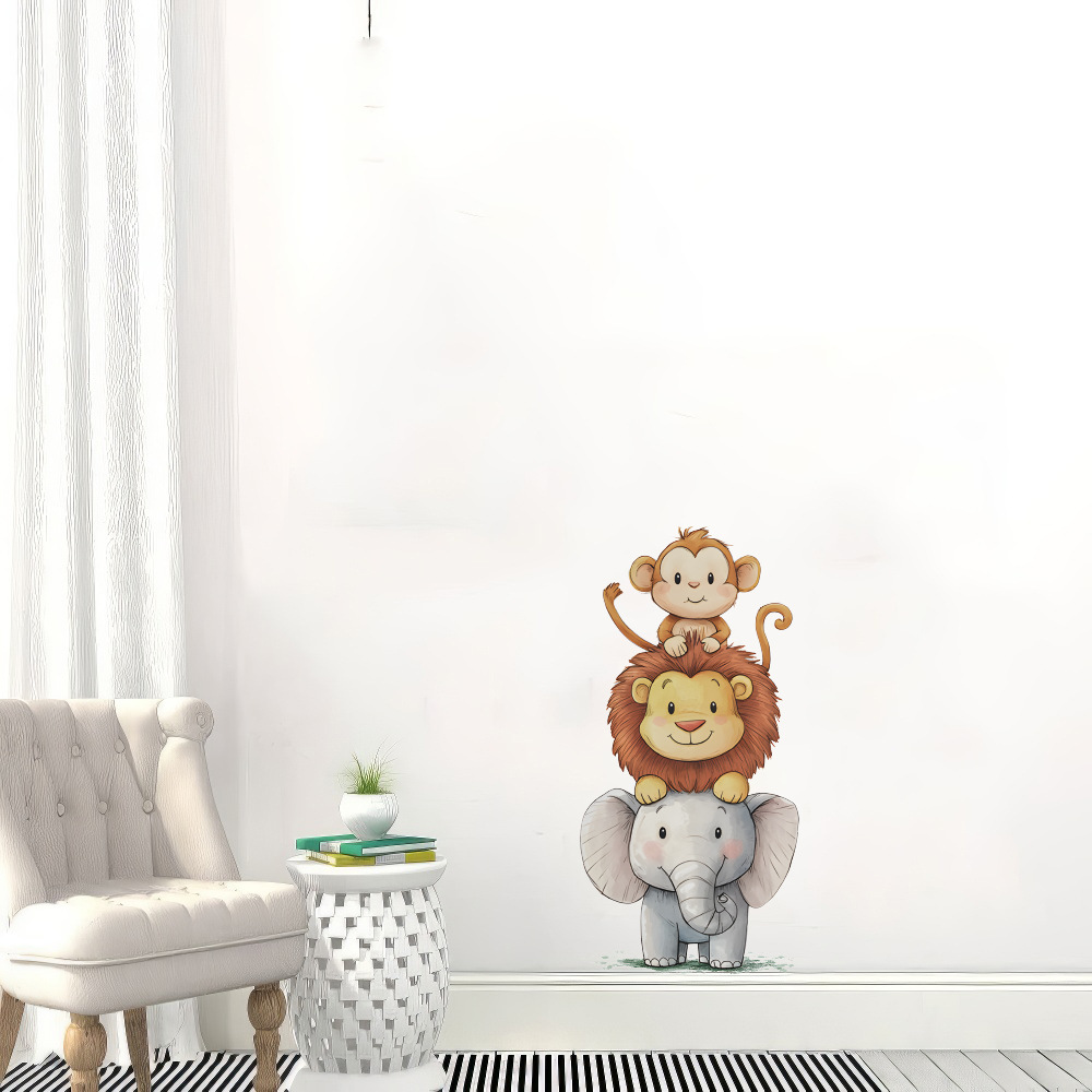 Cute Forest Animals Wall Stick - огляд і ціна Baby Nursery Wallpaper
