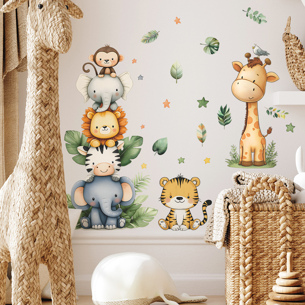 Boho Forest Animals Wall Stick - огляд і ціна Baby Nursery Wallpaper