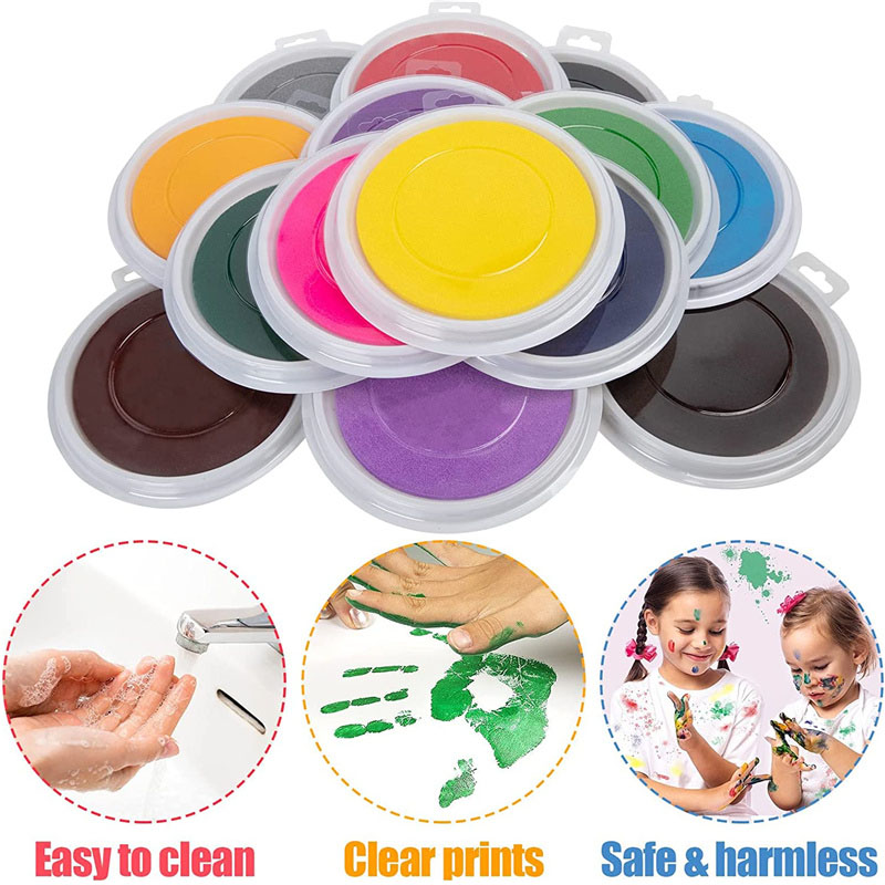 5 Large Round Craft Ink Pads N - огляд і ціна Footprint Ink Kit