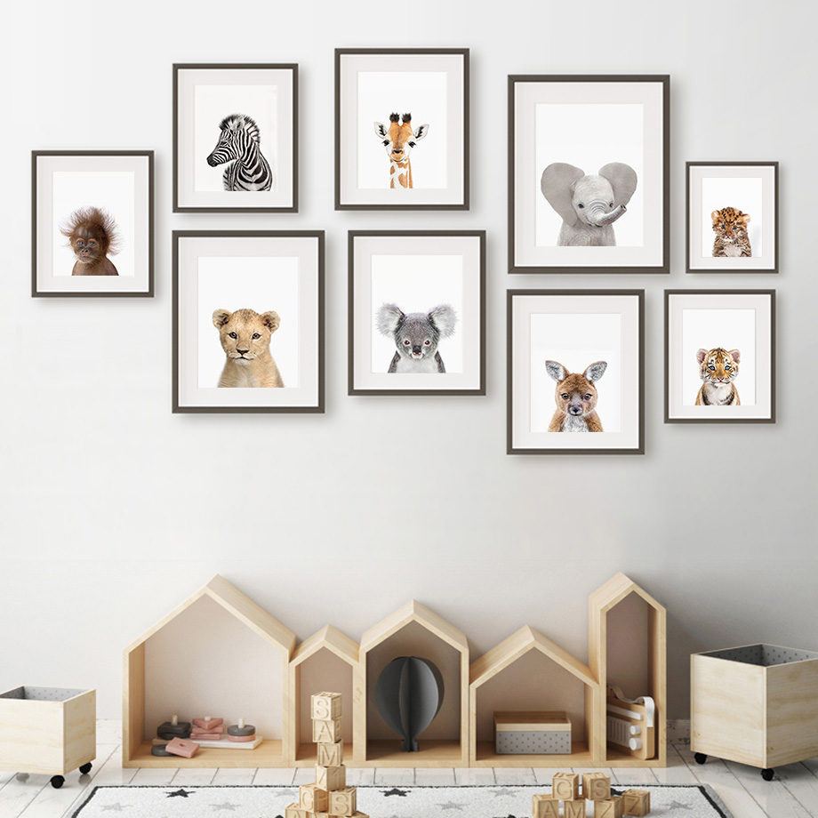 Baby Animal Nursery Wall Art P - огляд і ціна Baby Zoo Nursery