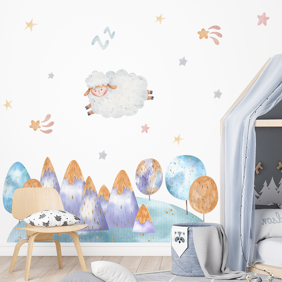 Cartoon Cute Sheep Flying Fore - огляд і ціна Baby Nursery Tree