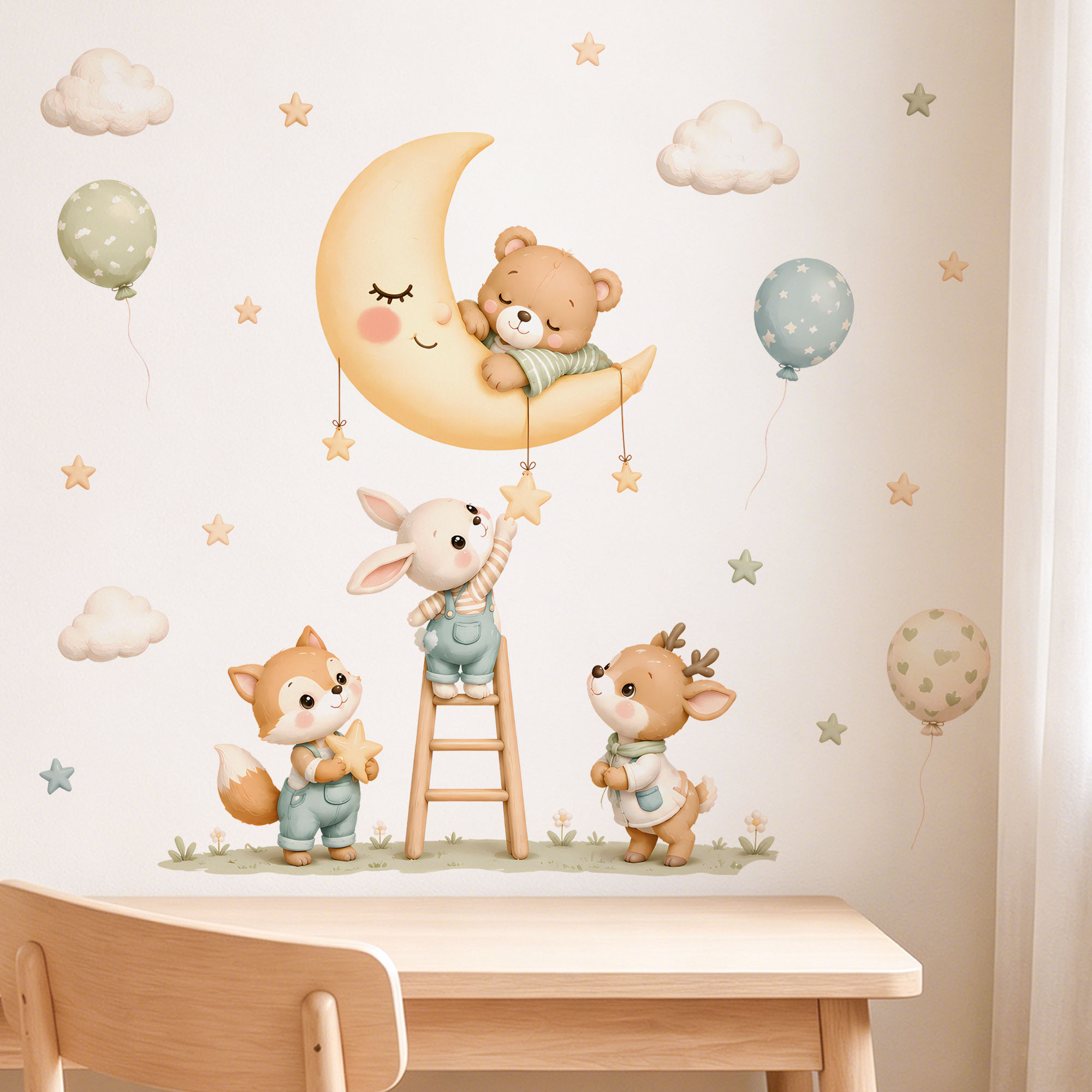 Forest Animal Wall Stickers, R - огляд і ціна Baby Nursery Wallpaper