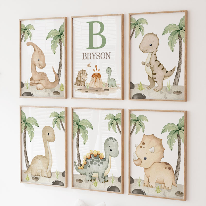 6 types Neutral Dinosaur Canva - огляд і ціна Baby Nursery Tree