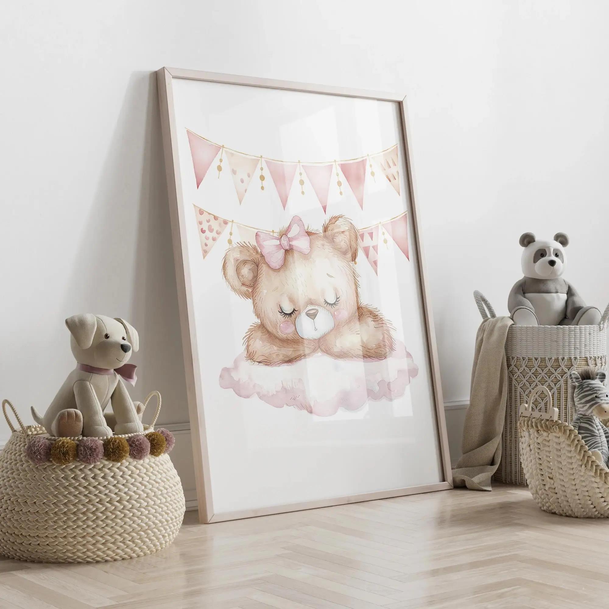 Pink Dream Bear Carousel Tent  - огляд і ціна Baby Nursery Prints