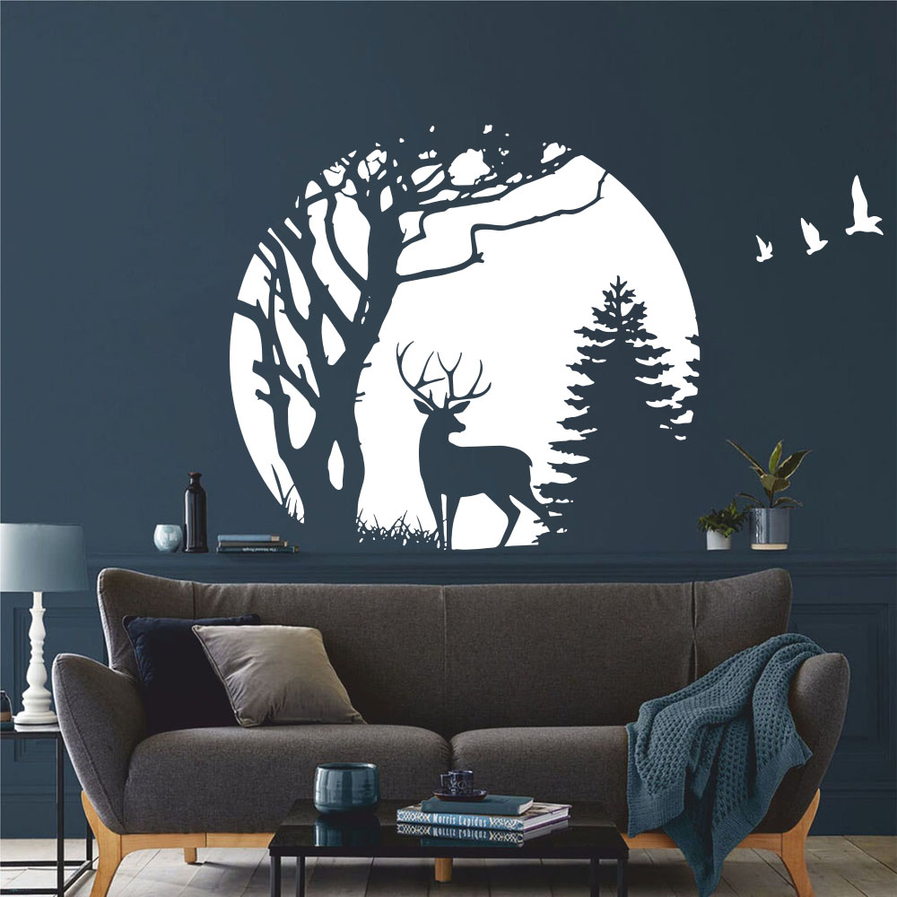 Circle Forest Deer Pine Tree W - огляд і ціна Baby Nursery Tree