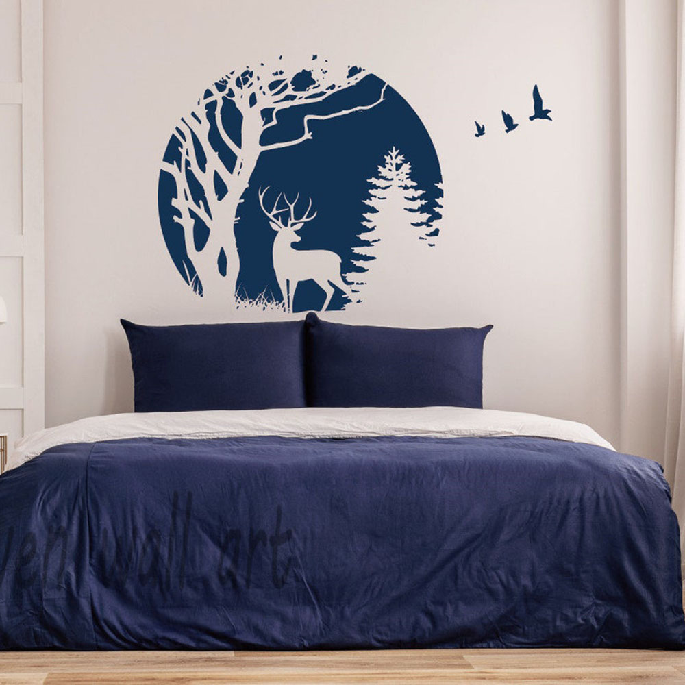 Circle Forest Deer Pine Tree W - огляд і ціна Baby Nursery Tree