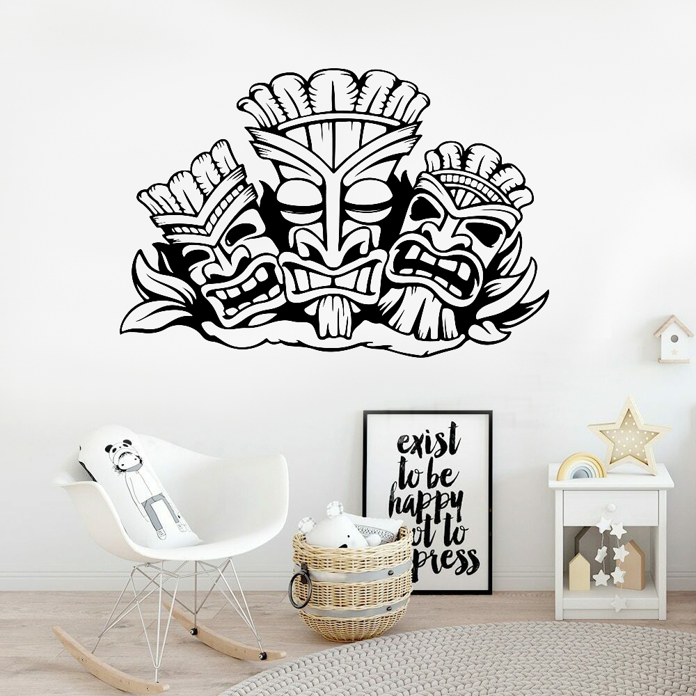 Hawaiian Totem Wall Sticker Al - огляд і ціна Baby Nursery Wallpaper