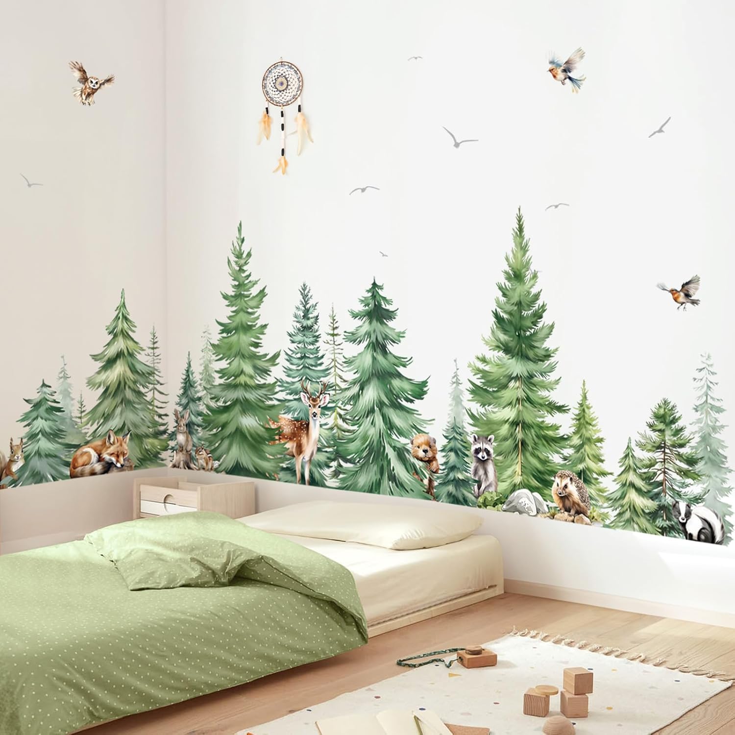 Large Watercolor Pine Tree Ani - огляд і ціна Baby Nursery Tree