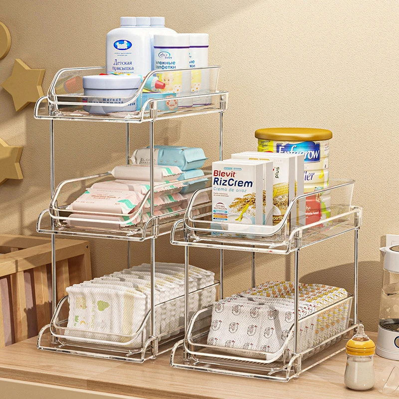 2 Tier Clear Multi-layer Baby  - огляд і ціна Baby Nursery Organizer