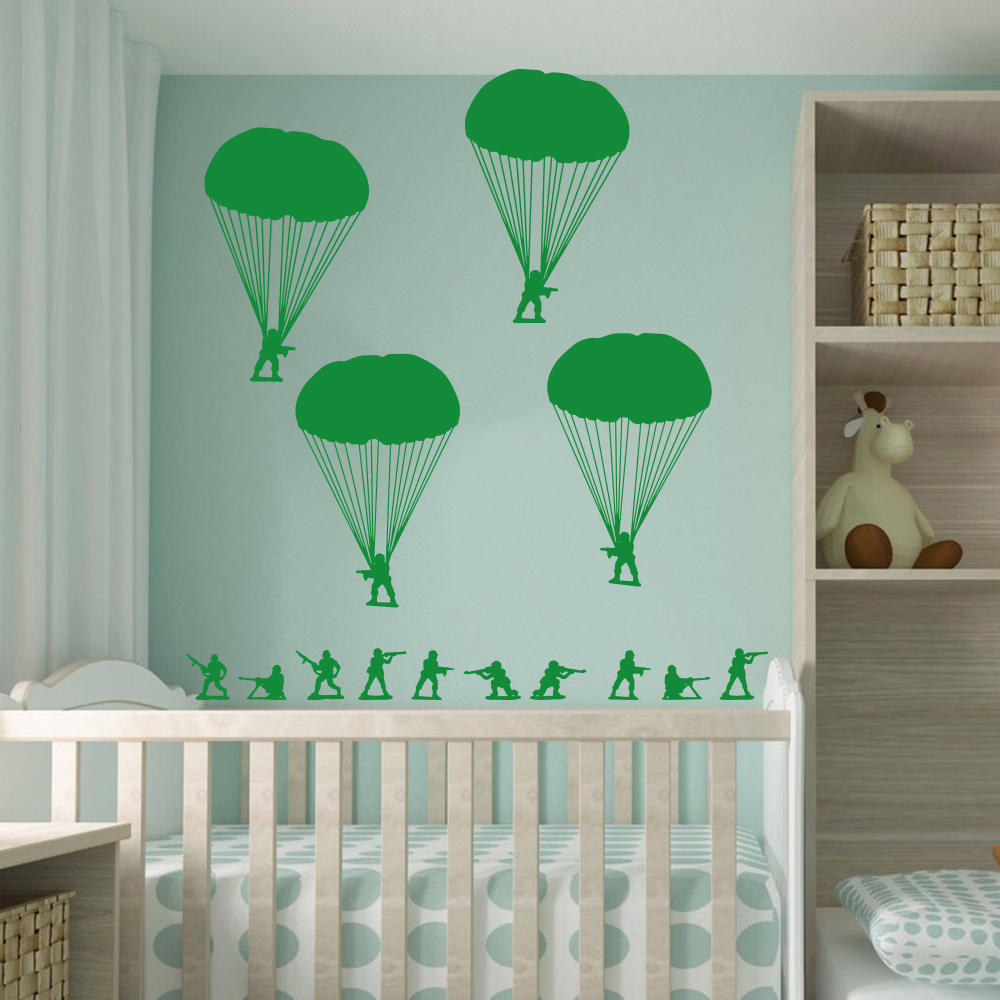Army Men Soldiers Paratroopers - огляд і ціна Baby Nursery Wallpaper