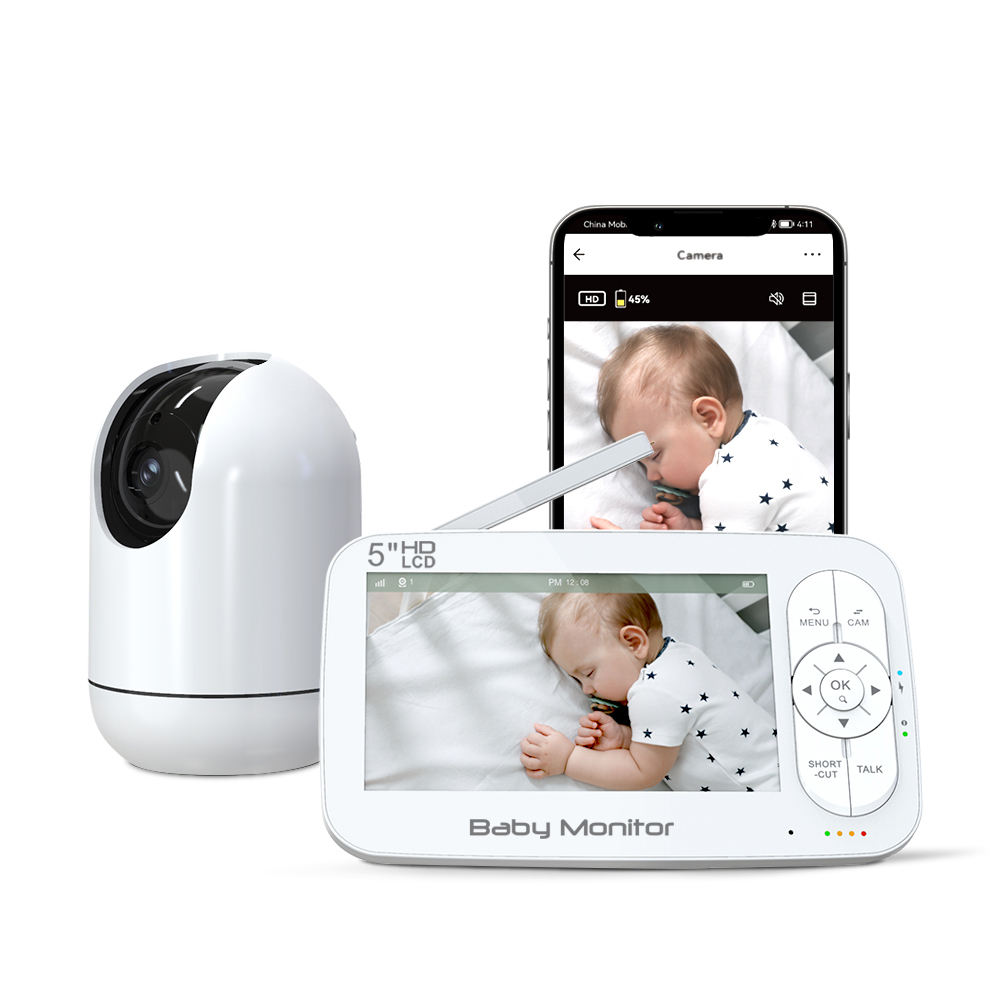 5Inch 2MP 1080P  APP Remote Co - огляд і ціна Wearable Baby Monitor