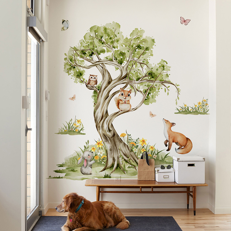 Watercolor Forest Large Tree A - огляд і ціна Baby Nursery Tree