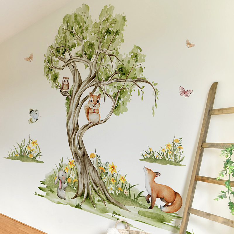 Watercolor Forest Large Tree A - огляд і ціна Baby Nursery Tree
