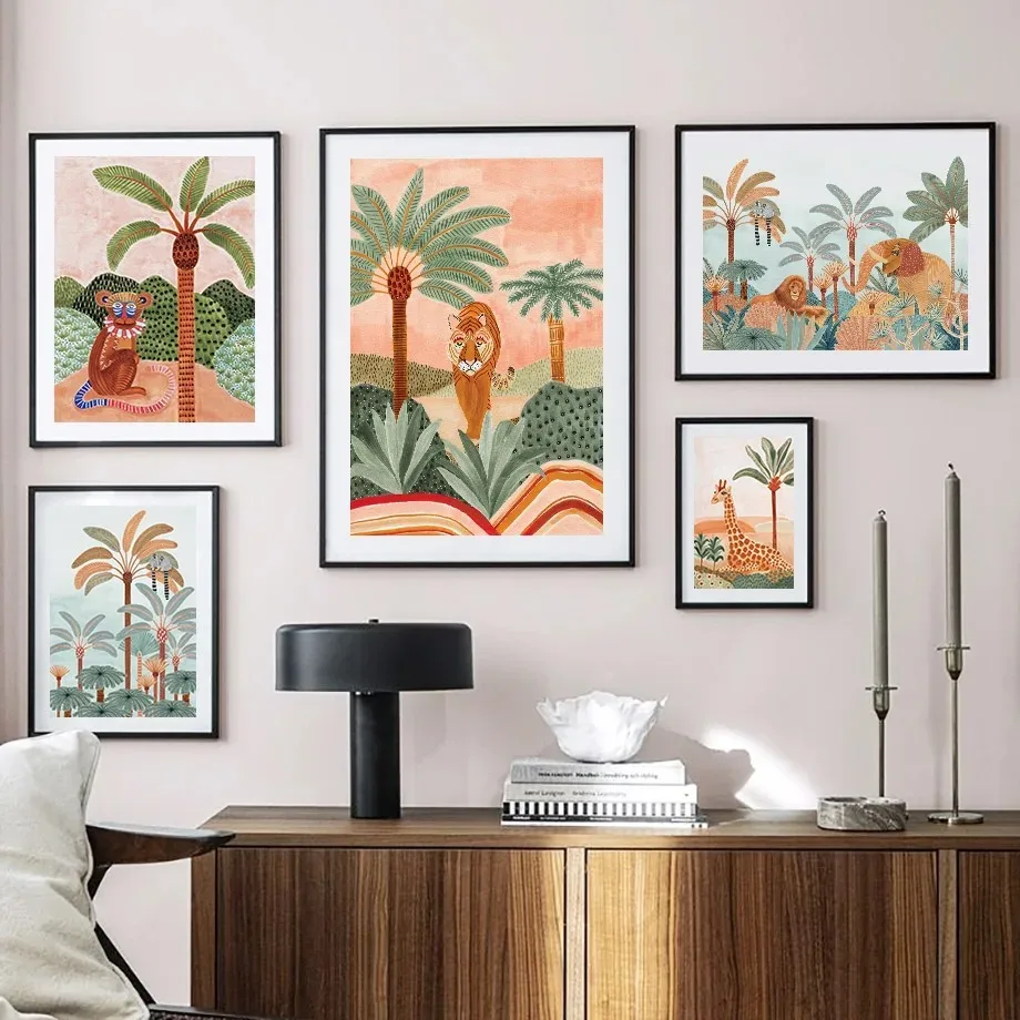 Boho Jungle Animals Tiger Monk - огляд і ціна Baby Nursery Tree