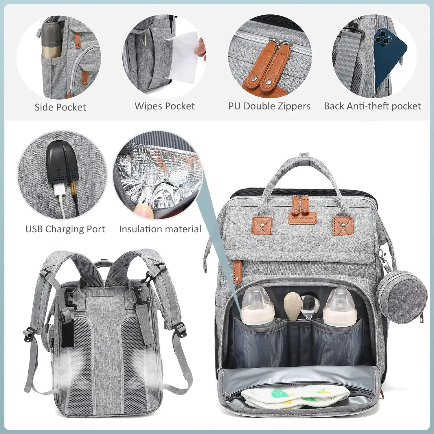 New Baby Nappy Changing Bags C - огляд і ціна Baby Nursery Backpack