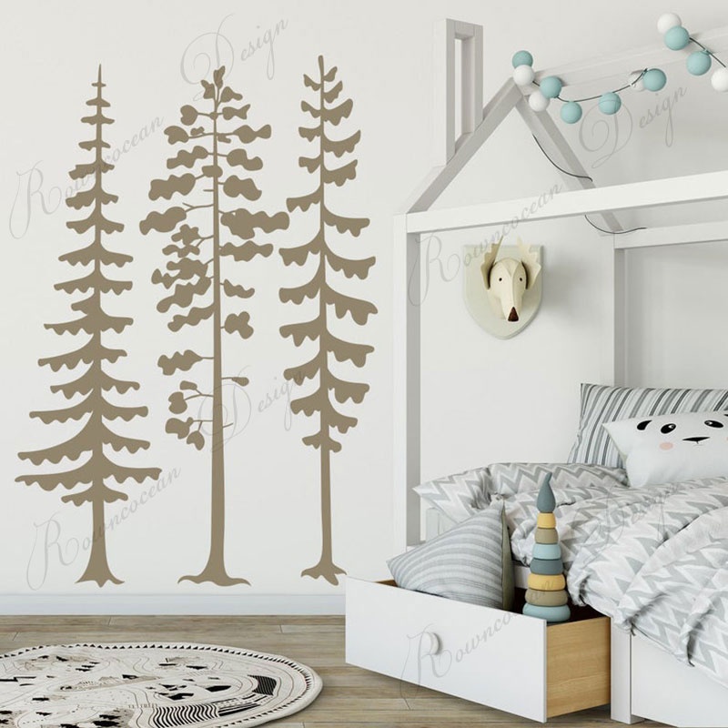 Minimalist Forest Pine Tree Wa - огляд і ціна Baby Nursery Tree