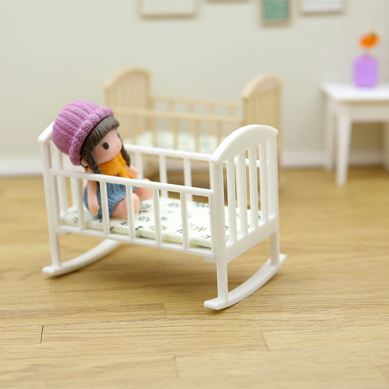 ⭐HOT❗ 1/12 Dollhouse Mini Crad - огляд і ціна Baby Nursery Dolls