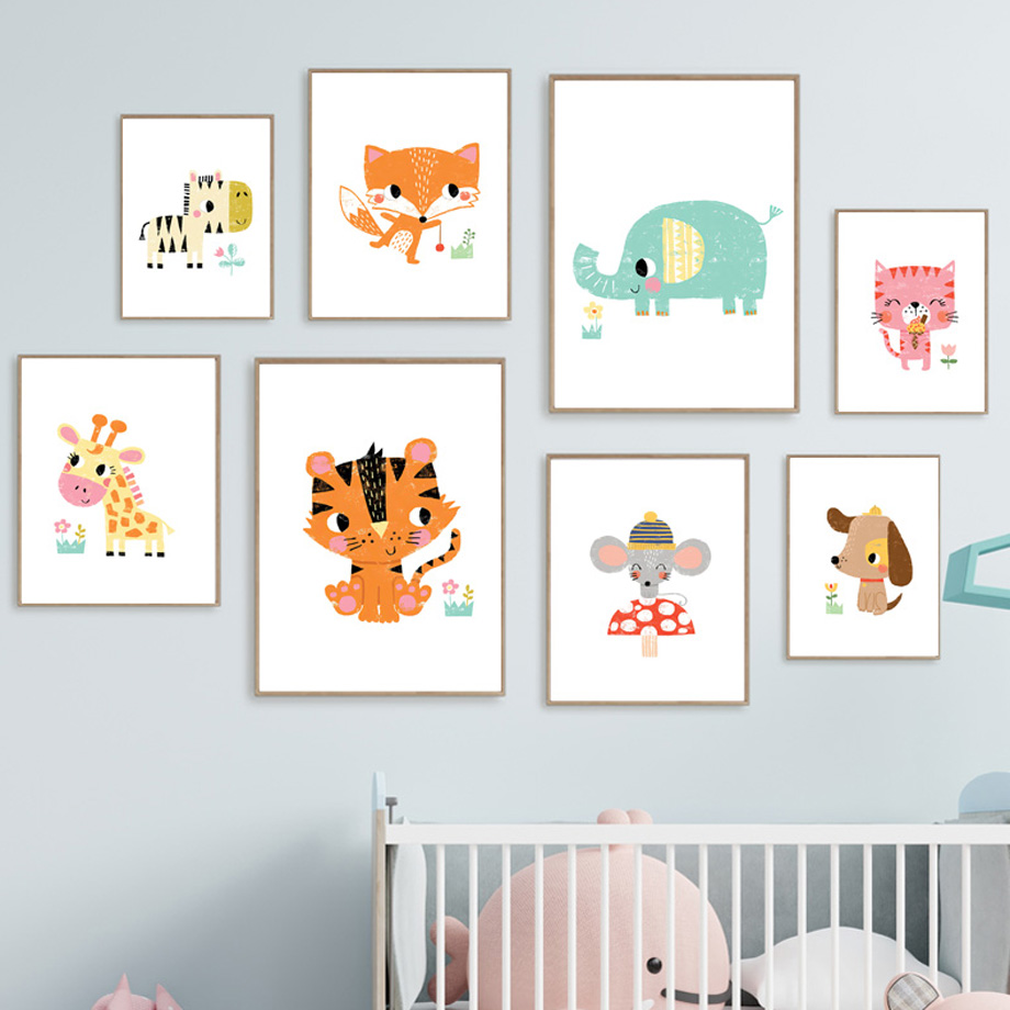Cartoon Baby Animal Nursery Wa - огляд і ціна Baby Zoo Nursery