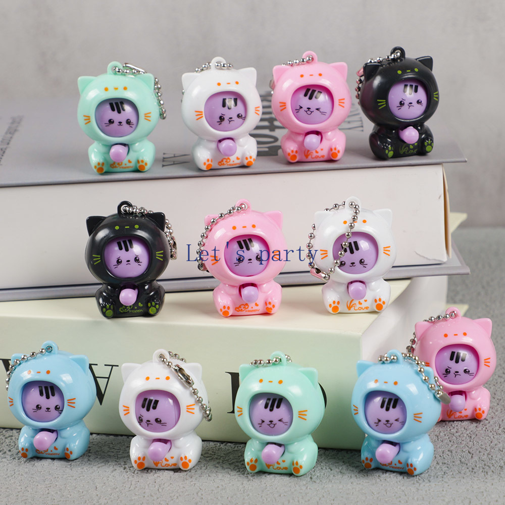 10Pcs Cartoon Mini Cat Face Ch - огляд і ціна Baby Nursery Dolls