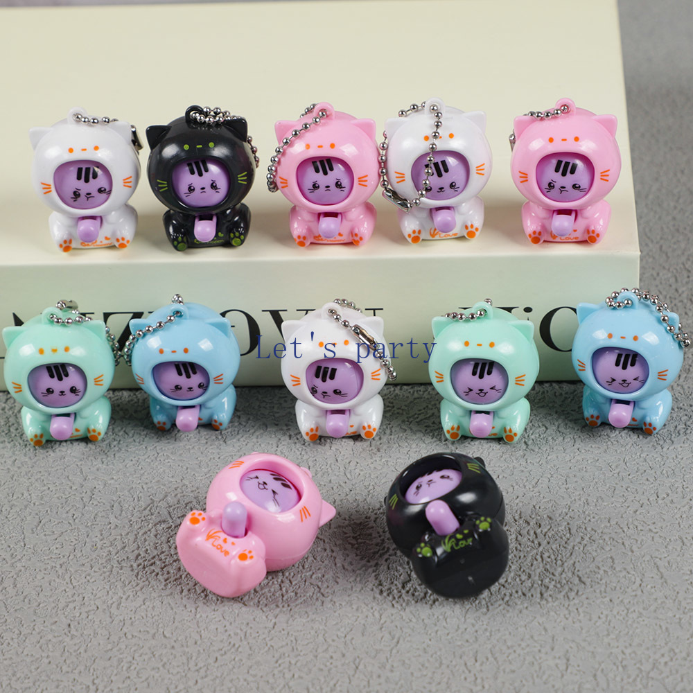 10Pcs Cartoon Mini Cat Face Ch - огляд і ціна Baby Nursery Dolls