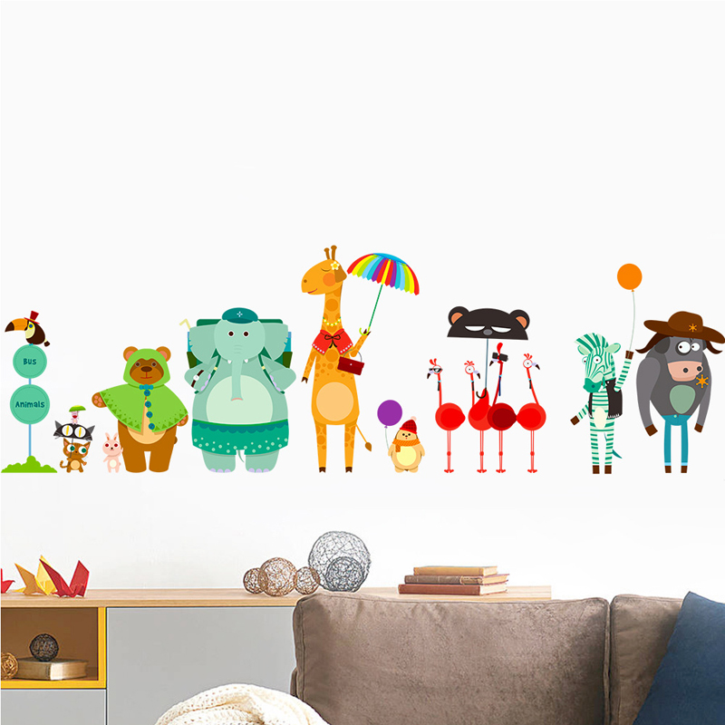 Cartoon Zoo Bus Station Wall S - огляд і ціна Baby Zoo Nursery