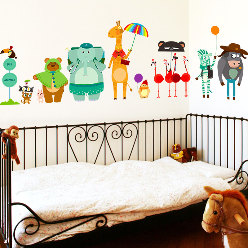 Cartoon Zoo Bus Station Wall S - огляд і ціна Baby Zoo Nursery