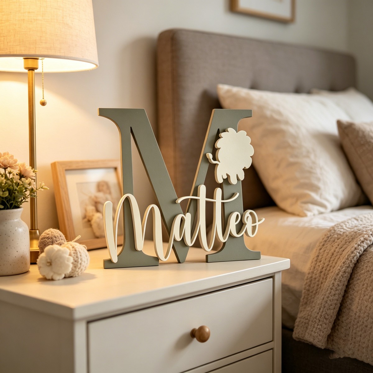 1Pc Custom Lion Name & Initial - огляд і ціна Baby Nursery Diy