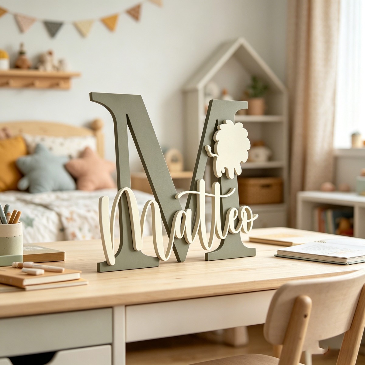 1Pc Custom Lion Name & Initial - огляд і ціна Baby Nursery Diy