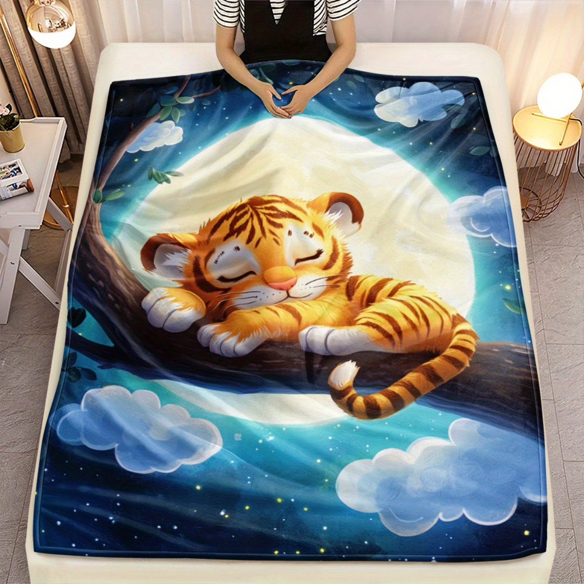 Cute sleeping tiger on tree br - огляд і ціна Baby Nursery Tree