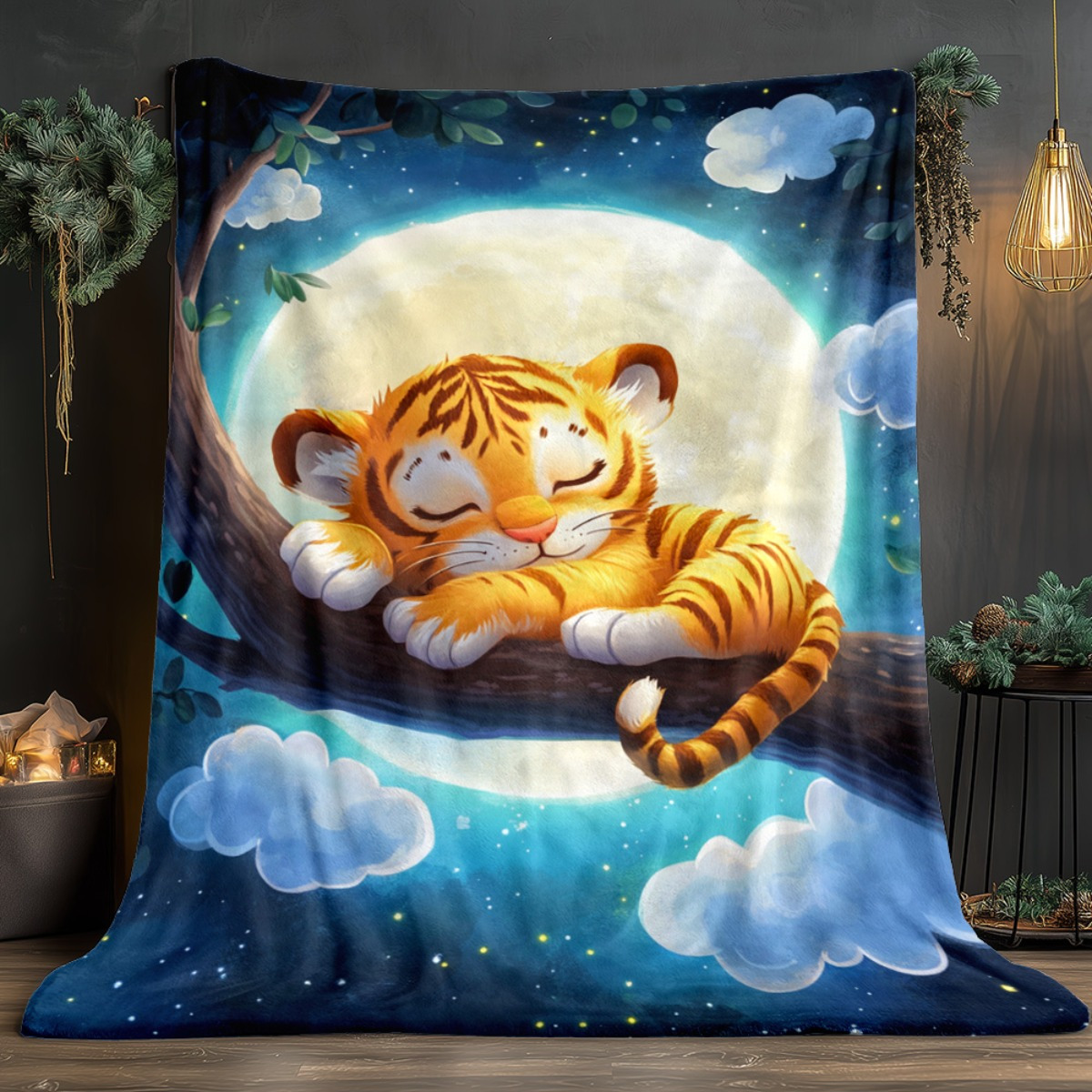 Cute sleeping tiger on tree br - огляд і ціна Baby Nursery Tree