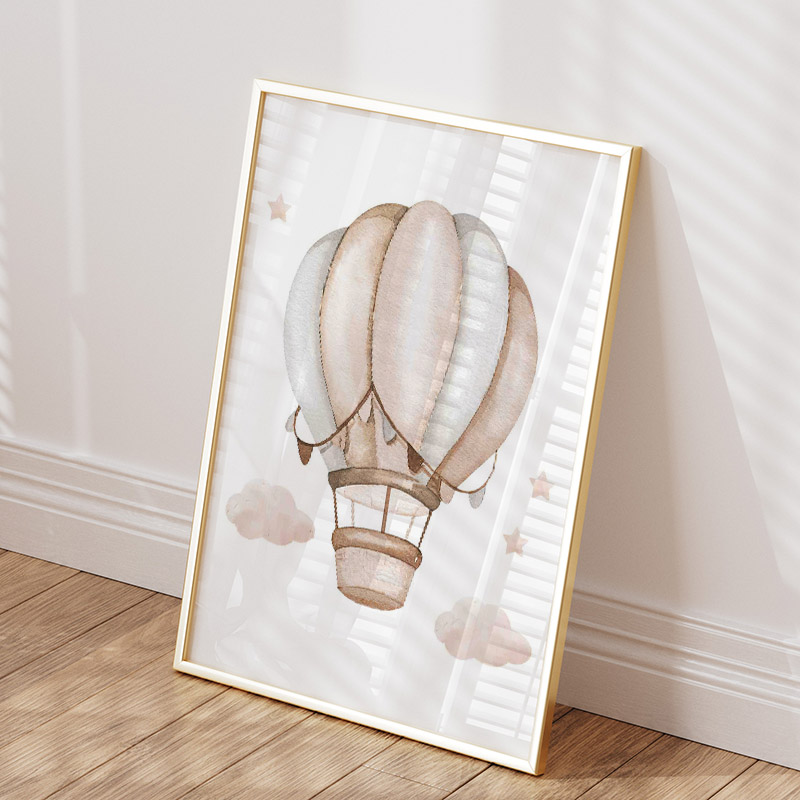 Cute Elephant Hot Balloon Moon - огляд і ціна Baby Nursery Prints
