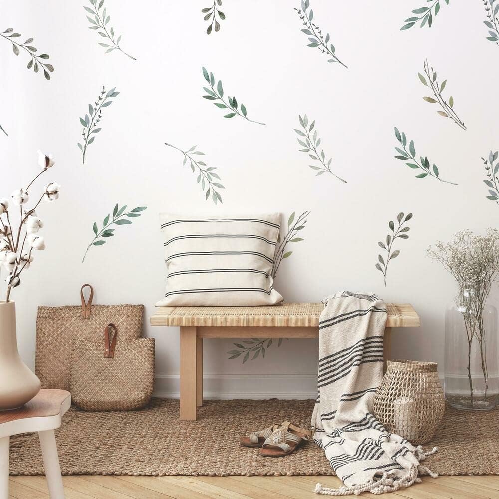 Watercolor Rustic Country Leav - огляд і ціна Baby Nursery Tree