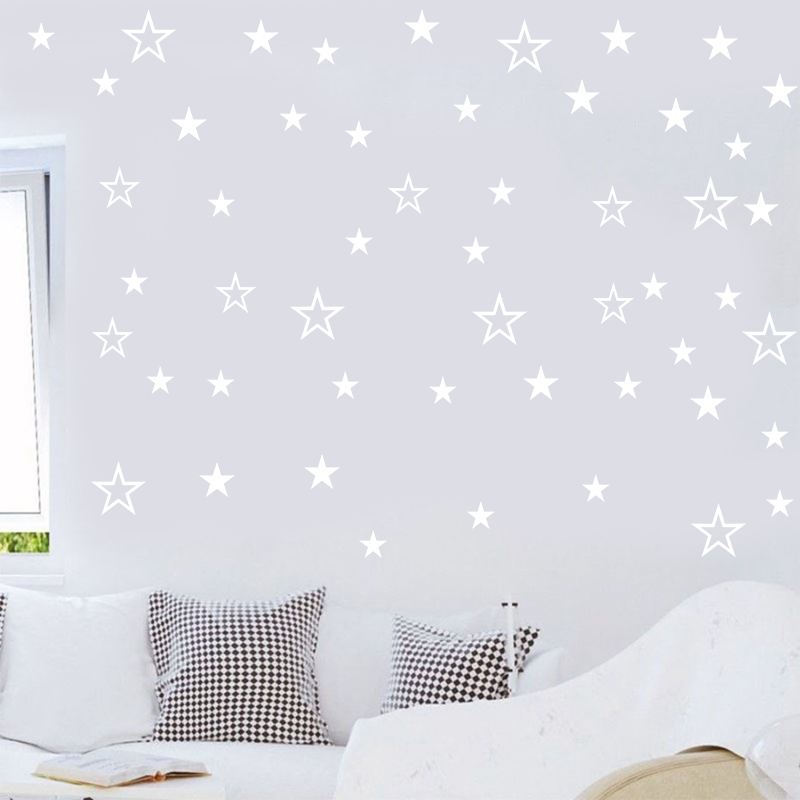 Mixed Size Hollow Solid Stars  - огляд і ціна Baby Nursery Wallpaper
