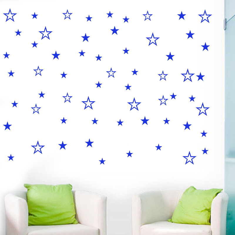Mixed Size Hollow Solid Stars  - огляд і ціна Baby Nursery Wallpaper