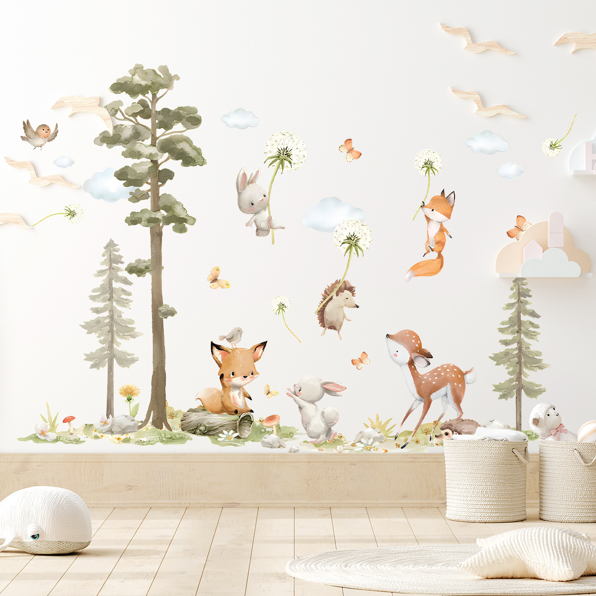 Cute Forest Animals Wall Stick - огляд і ціна Baby Nursery Tree