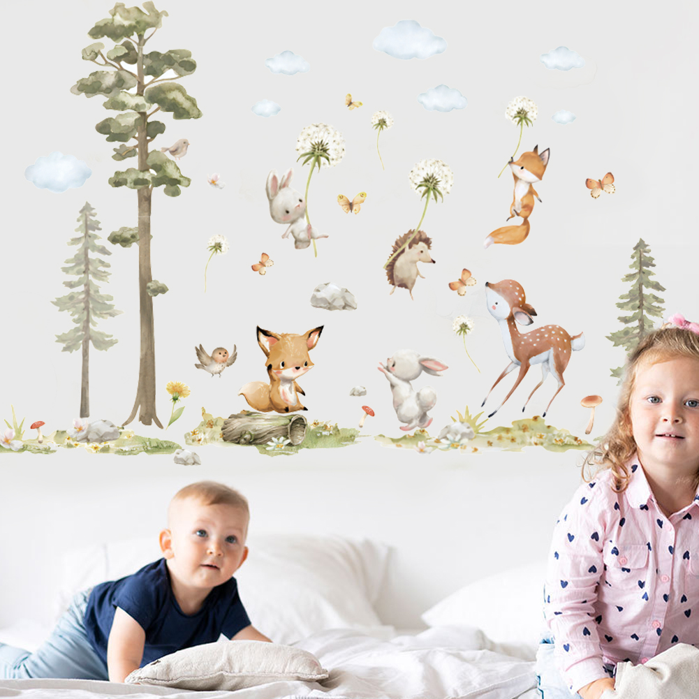 Cute Forest Animals Wall Stick - огляд і ціна Baby Nursery Tree