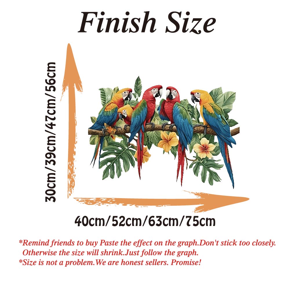 3Pcs Parrots on Branch Wall St - огляд і ціна Baby Nursery Wallpaper