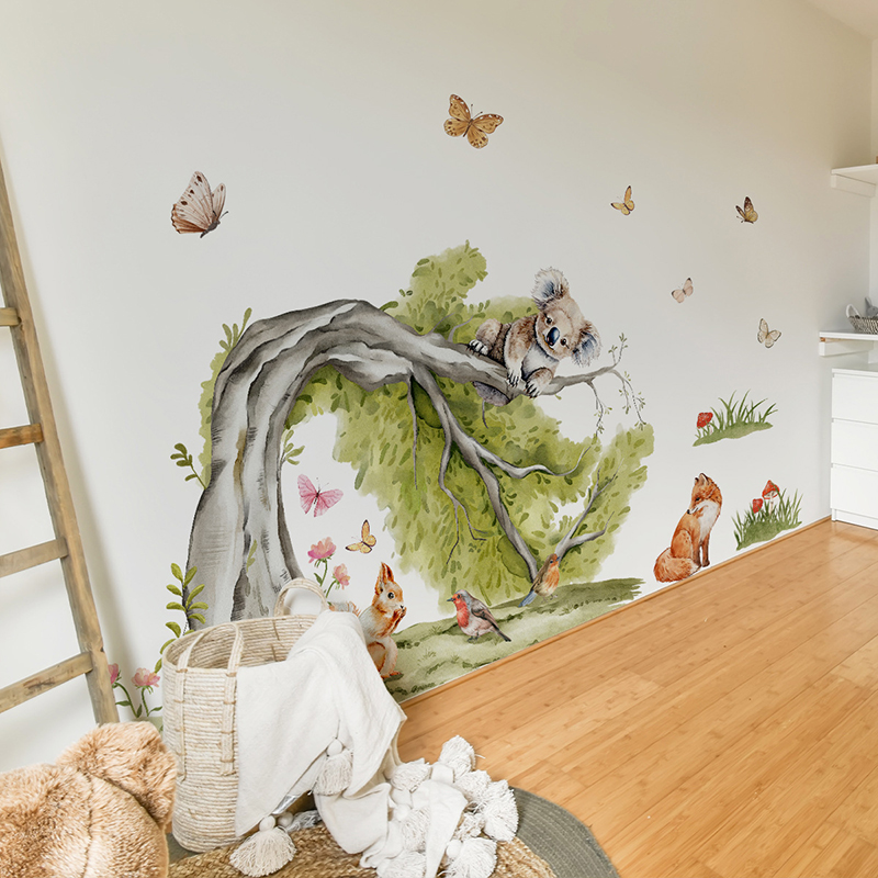 Jungle Large Tree Animals Wall - огляд і ціна Baby Nursery Tree