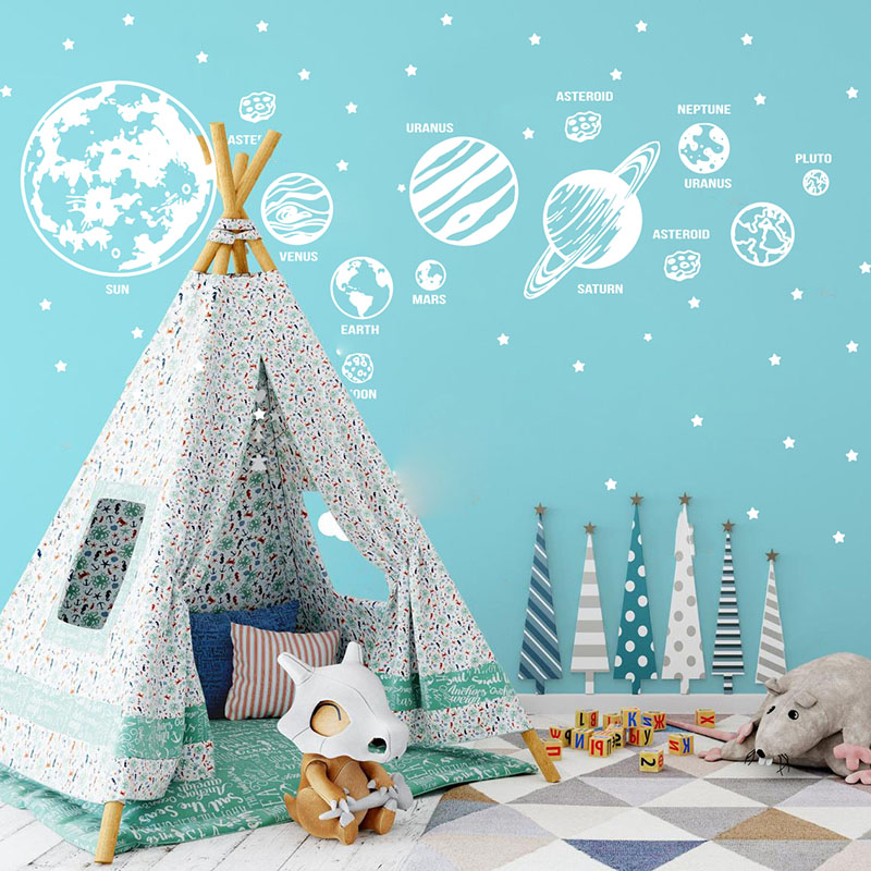 Large Planets Solar System Spa - огляд і ціна Baby Nursery Wallpaper